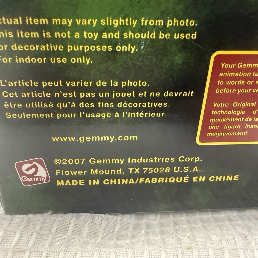 Rare 2007 Gemmy Mummy Dog Halloween Animatronic Barks Eyes Light Box Scary *read